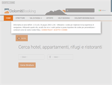 Tablet Screenshot of dolomitibooking.com